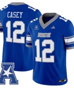 James Casey Jersey 12 Rice Owls 2025 Vapor Limited Stitched Light Blue