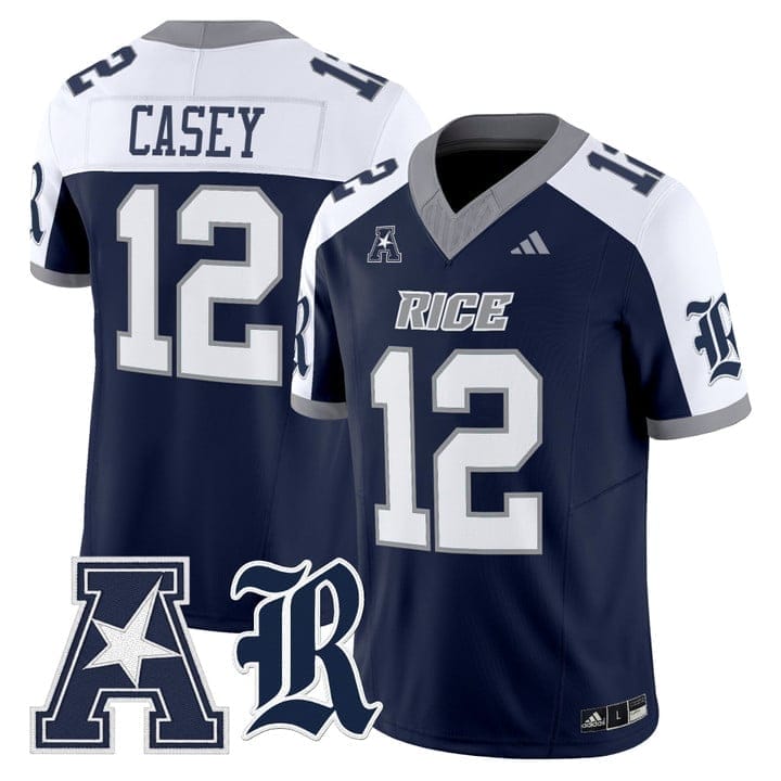 James Casey Jersey #12 Rice Owls 2025 Vapor Limited Stitched - Image 4