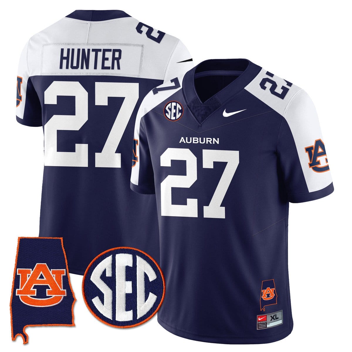 Jarquez Hunter Jersey 27 Auburn Tigers Alabama Patch Vapor Stitched Navy Alter 5876bf6e 2606 43e8 862e 105e9812eba1