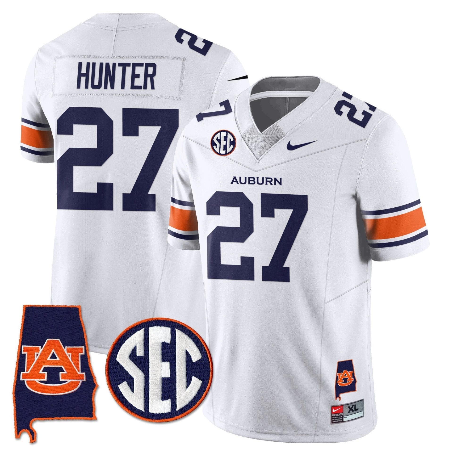 Jarquez Hunter Jersey #27 Auburn Tigers Alabama Patch Vapor Stitched - Image 2