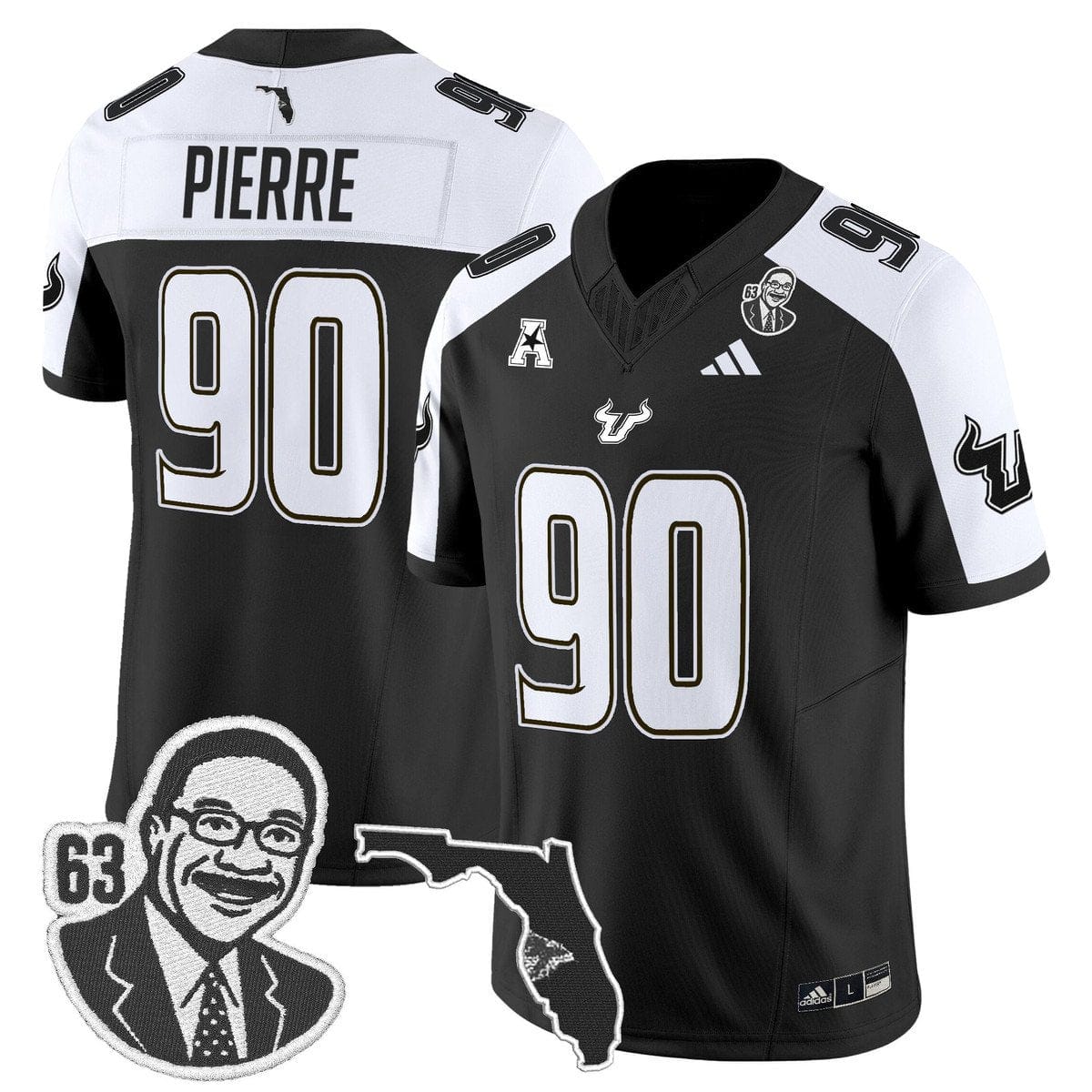 Jason Pierre Jersey 90 South Florida Bulls Lee Roy Selmon Legacy Black Alter