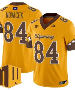 Jay Novacek Jersey 84 Wyoming Cowboys 2025 Vapor Limited Stitched Gold Limited