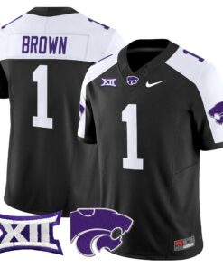 Jayce Brown Jersey 1 Kansas State Wildcats 2025 Limited Stitched Black Alter