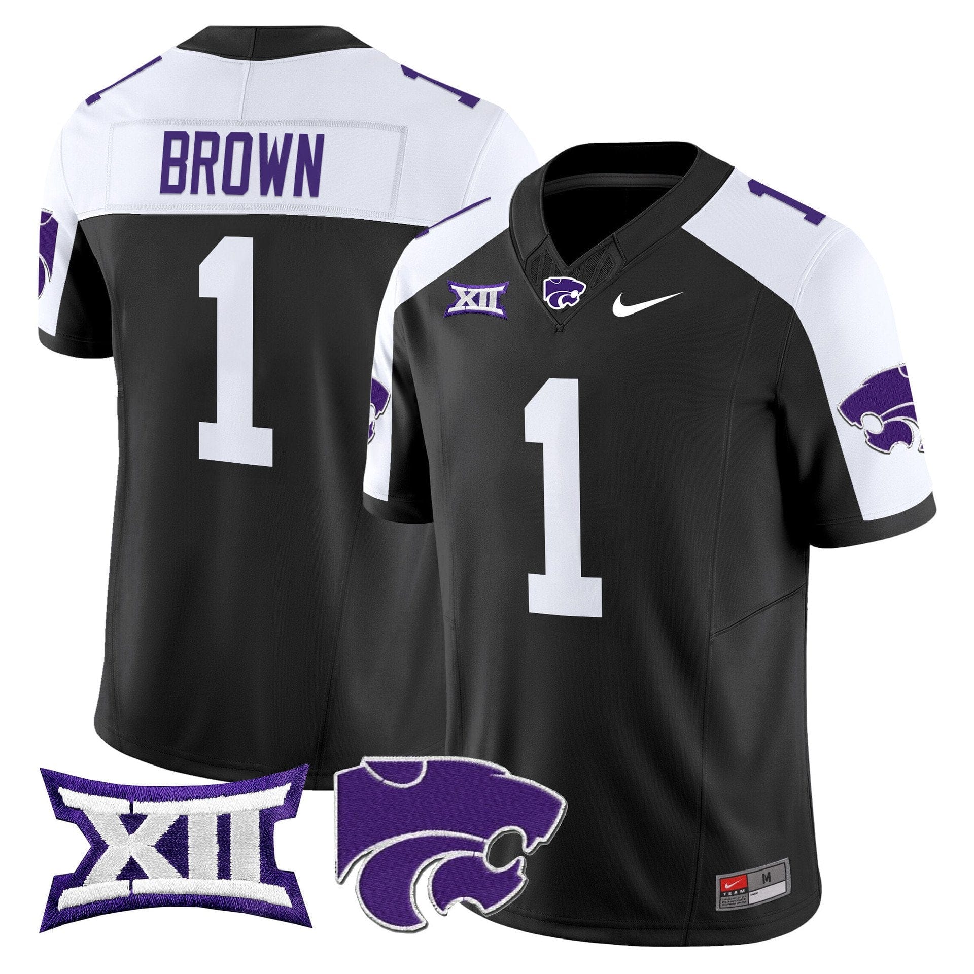Jayce Brown Jersey #1 Kansas State Wildcats 2025 Limited Stitched - Image 3
