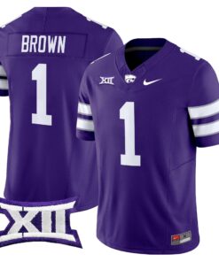 Jayce Brown Jersey 1 Kansas State Wildcats 2025 Limited Stitched Purple