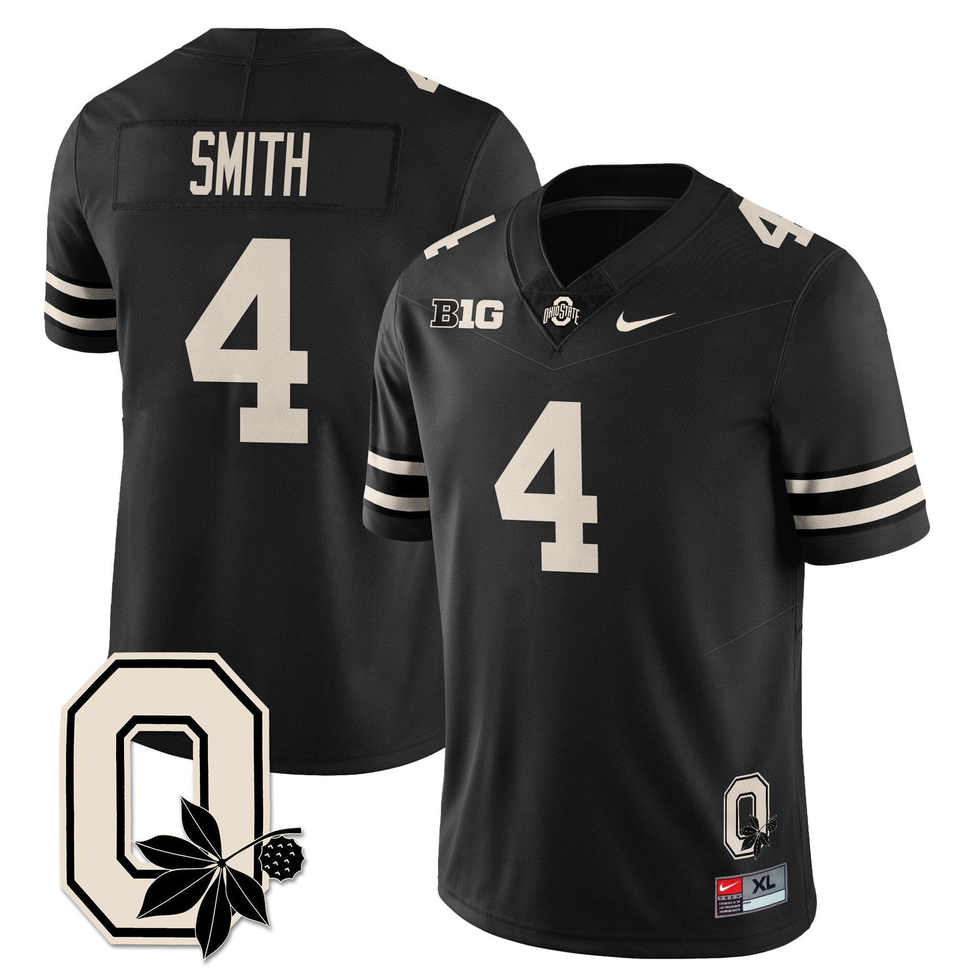 Jeremiah Smith Jersey 4 Ohio State Buckeyes 2025 Vapor Limited Stitched Black