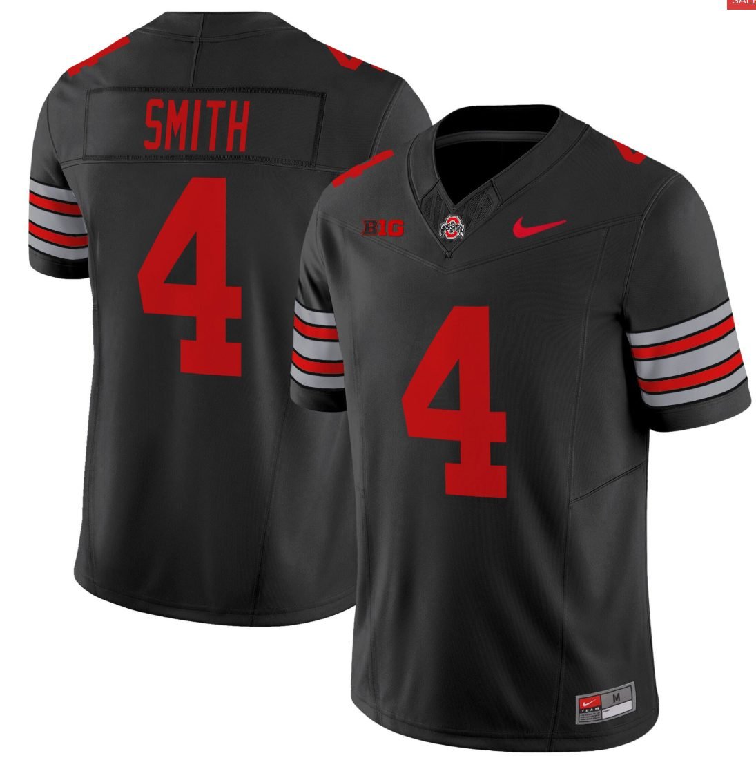 Jeremiah Smith Jersey #4 Ohio State Heritage Stripe 2025-26 Stitched