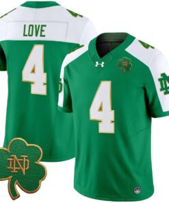 Jeremiyah Love Jersey 4 Notre Dame 2025 Vapor Limited V3 Stitched Green Alter bafd6bcd f0d5 4995 8ab4 e8df6293a982