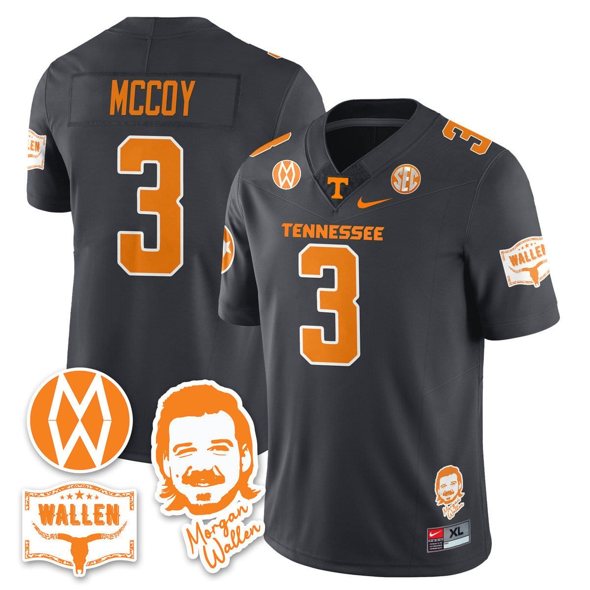 Jermod McCoy Jersey #3 Tennessee Vols Morgan Wallen 2025 Stitched 3 Jermod McCoy Jersey #3 Tennessee Vols Morgan Wallen 2025 Stitched - Image 3