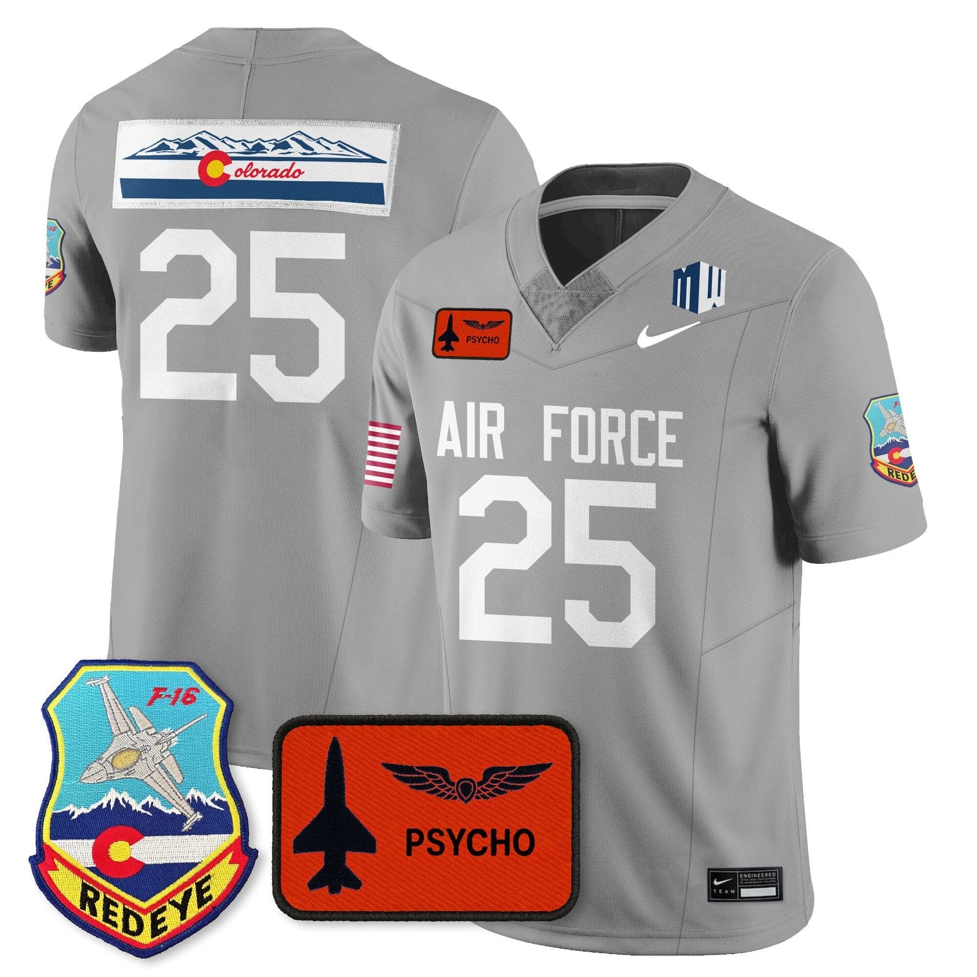 Jersey #25 Air Force Football 2025 Honor F-16 All Stitched - Image 3