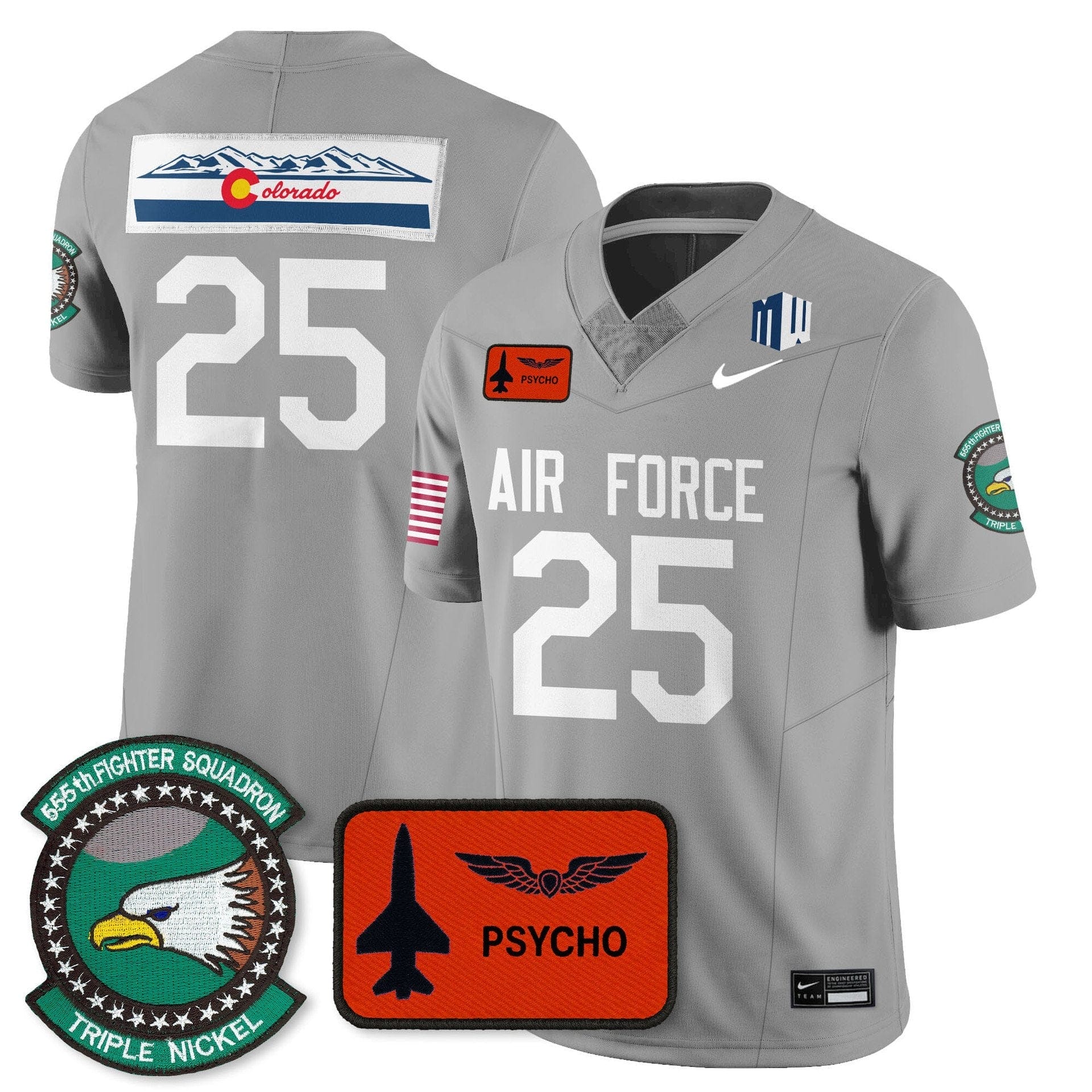 Jersey #25 Air Force Football 2025 Honor F-16 All Stitched - Image 4