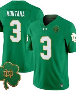 Joe Montana Jersey 3 Notre Dame 2025 Vapor Limited V3 Stitched Green