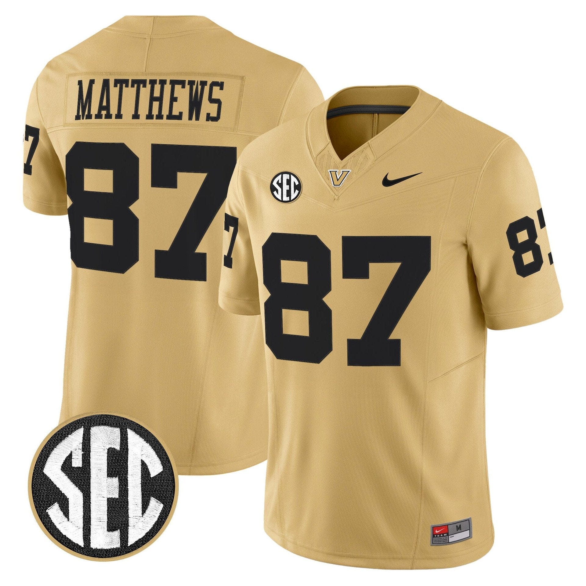 Jordan Matthews Jersey #87 Vanderbilt Commodores 2025 Limited Stitched - Image 4