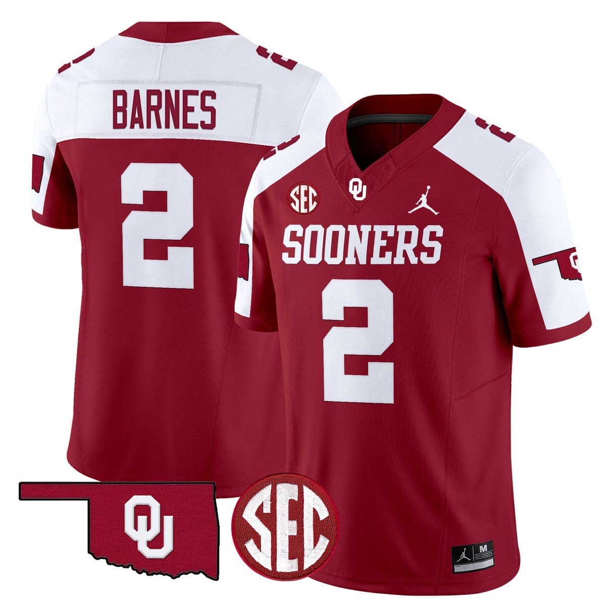 Jovantae Barnes Jersey #2 Oklahoma Sooners 2025 Limited Stitched 2 Jovantae Barnes Jersey #2 Oklahoma Sooners 2025 Limited Stitched - Image 2