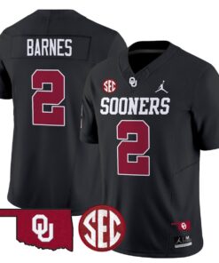Jovantae Barnes Jersey #2 Oklahoma Sooners 2025 Limited Stitched 9 Jovantae Barnes Jersey 2 Oklahoma Sooners 2025 Limited Stitched Black