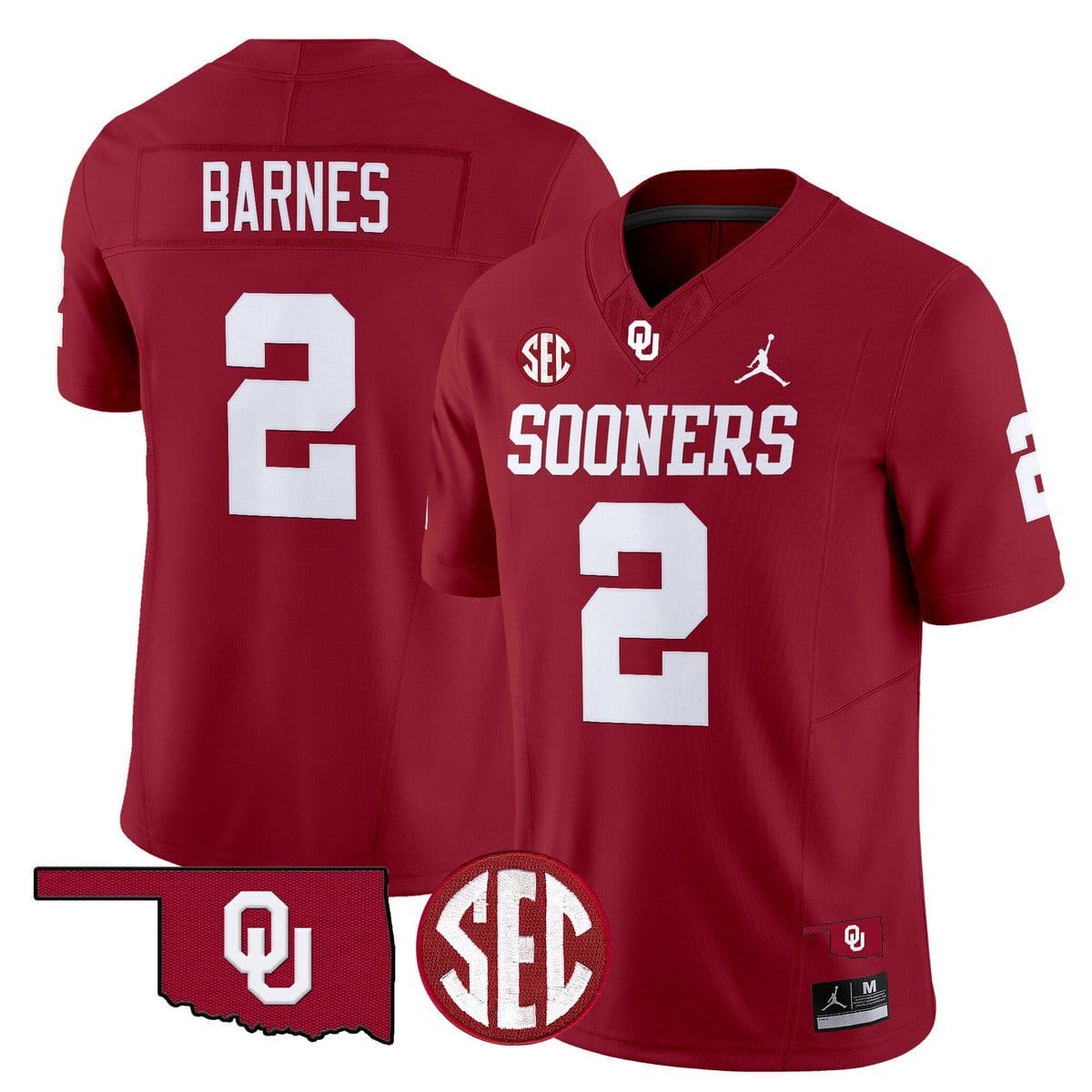 Jovantae Barnes Jersey #2 Oklahoma Sooners 2025 Limited Stitched 4 Jovantae Barnes Jersey #2 Oklahoma Sooners 2025 Limited Stitched - Image 4