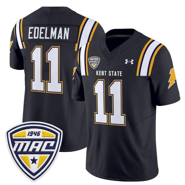 Julian Edelman Jersey 11 Kent State Golden Flashes 2025 Stitched Dark Navy