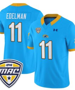 Julian Edelman Jersey 11 Kent State Golden Flashes 2025 Stitched Light Blue