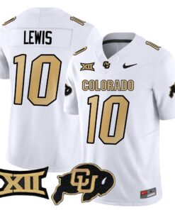 Julian Lewis Jersey 10 Colorado Buffaloes 2025 Vapor Limited Stitched White