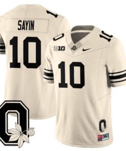 Julian Sayin Jersey 10 Ohio State Buckeyes 2025 Limited Stitched Cream