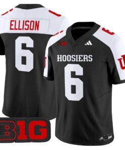 Justice Ellison Jersey #6 Indiana Hoosiers 2025 Limited Stitched 7 Justice Ellison Jersey 6 Indiana Hoosiers 2025 Limited Stitched Black Alter