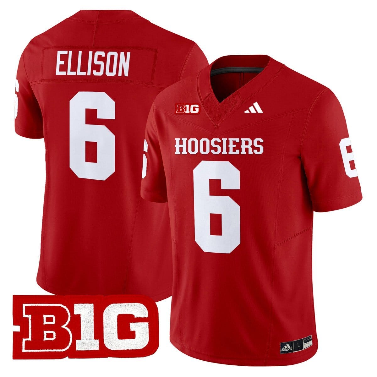 Justice Ellison Jersey #6 Indiana Hoosiers 2025 Limited Stitched 5 Justice Ellison Jersey #6 Indiana Hoosiers 2025 Limited Stitched - Image 5