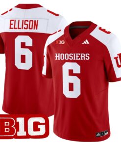 Justice Ellison Jersey #6 Indiana Hoosiers 2025 Limited Stitched 8 Justice Ellison Jersey 6 Indiana Hoosiers 2025 Limited Stitched Crimson Alter