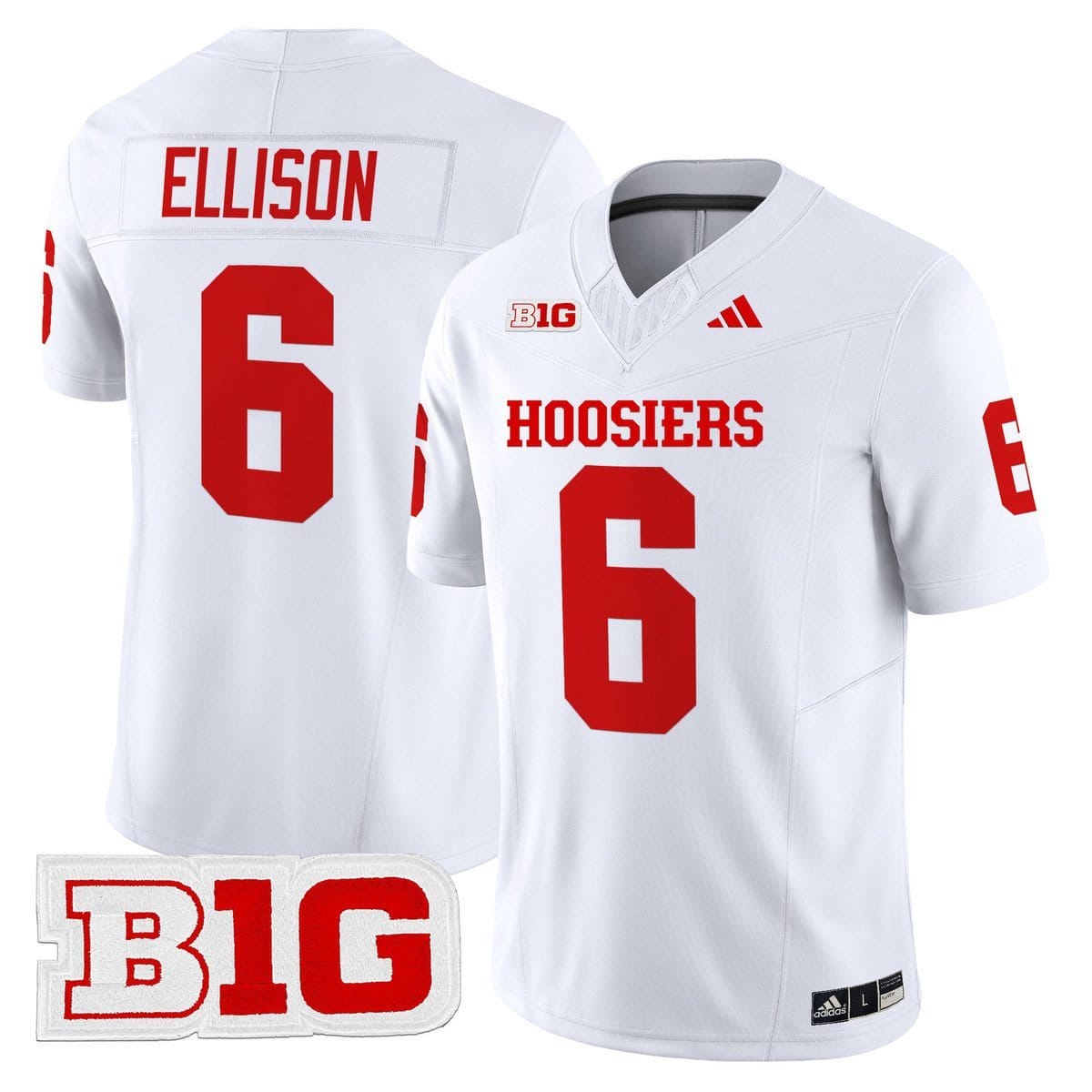 Justice Ellison Jersey #6 Indiana Hoosiers 2025 Limited Stitched 2 Justice Ellison Jersey #6 Indiana Hoosiers 2025 Limited Stitched - Image 2