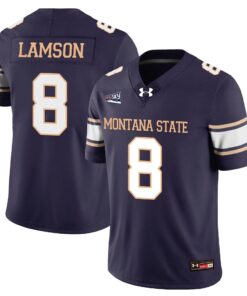 Justin Lamson Jersey 8 Montana Stitched Navy