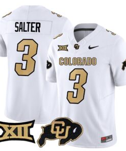 Kaidon Salter Jersey 3 Colorado Buffaloes 2025 Vapor Limited Stitched White