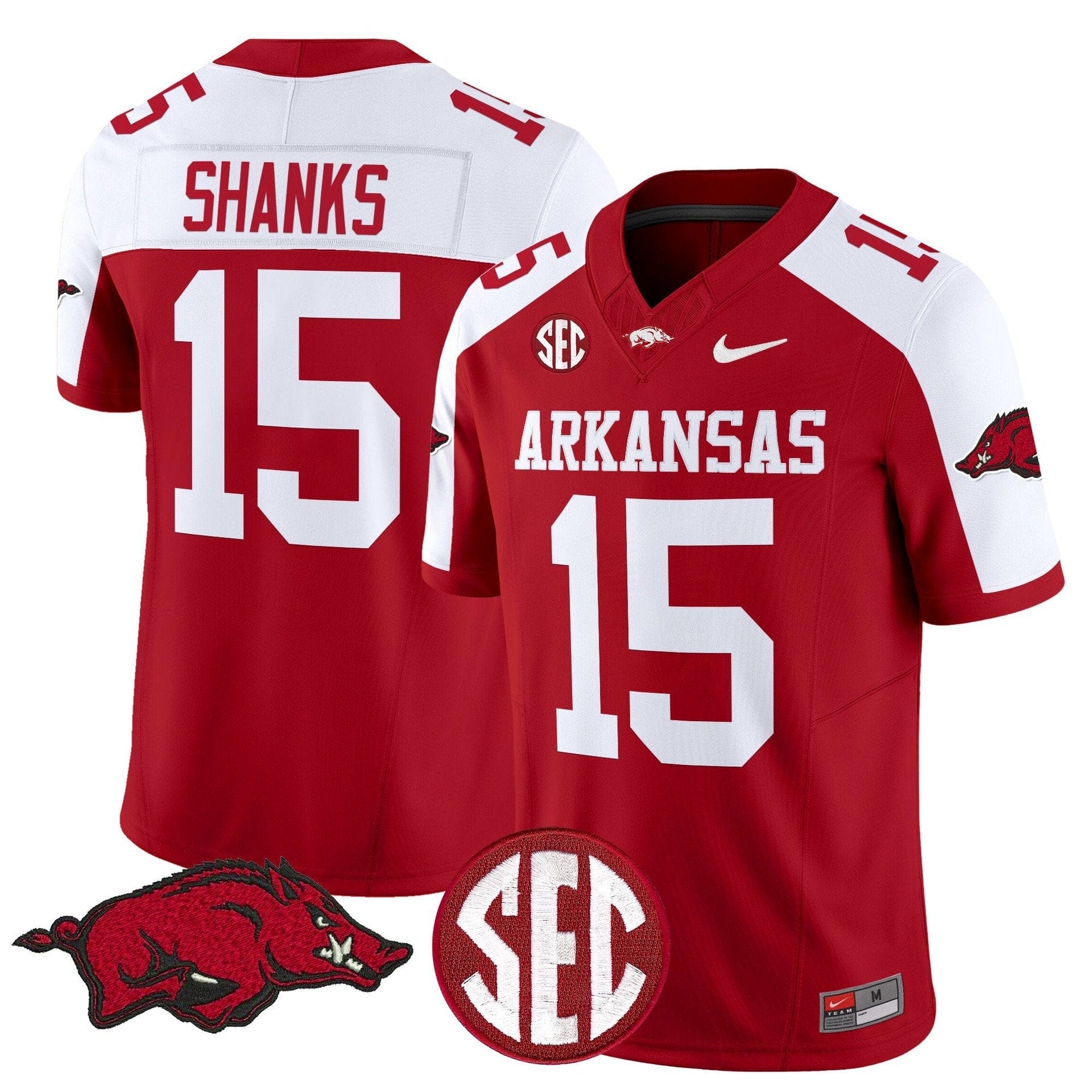 Kam Shanks Jersey #15 Arkansas Razorbacks Limited Stitched - Image 4