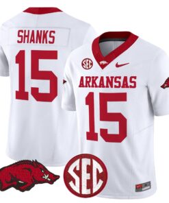 Alternative view of Kam Shanks Jersey #15 Arkansas Razorbacks Limited Stitched
