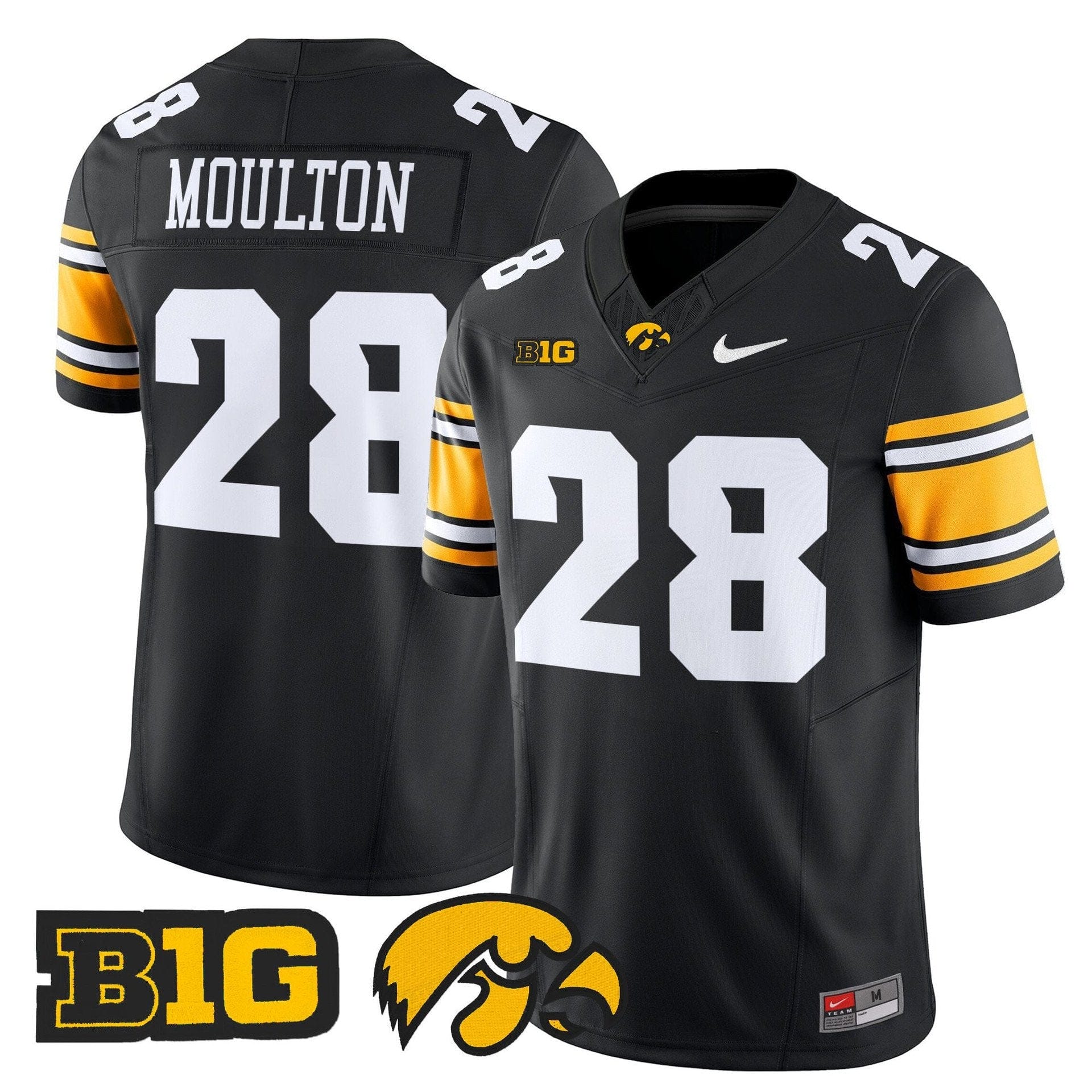 Kamari Moulton Jersey 28 Iowa Hawkeyes 2025 Limited Stitched Black