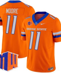 Kellen Moore Jersey 11 Boise State Broncos 2025 Vapor Stitched Orange
