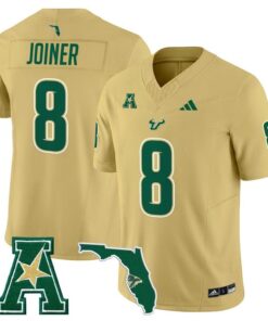 Kelley Joiner Jersey 8 South Florida Bulls 2025 Vapor Limited Stitched Gold