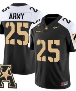 Knights Jersey #25 Army Black Knights 2025 Vapor Limited Stitched 7 Knights JeShed Alternate