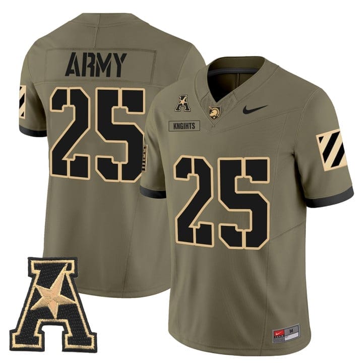 Knights Jersey #25 Army Black Knights 2025 Vapor Limited Stitched 4 Knights Jersey #25 Army Black Knights 2025 Vapor Limited Stitched - Image 4