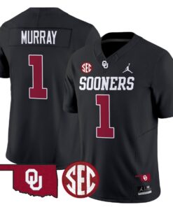 Kyler Murray Jersey #1 Oklahoma Sooners 2025 Limited Stitched 9 Kyler Murray Jersey 1 Oklahoma Sooners 2025 Limited Stitched Black