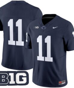 Kyron Hudson Jersey 11 No Name Penn State Nittany Lions 2025 Stitched Navy