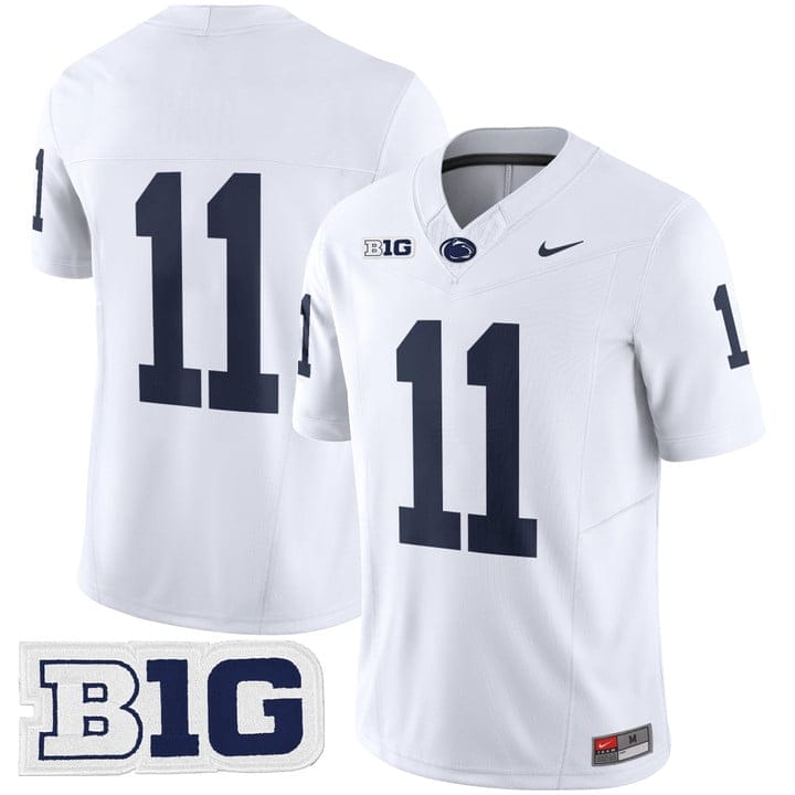 Kyron Hudson Jersey 11 No Name Penn State Nittany Lions 2025 Stitched White 578e98f4 7c1d 4a72 bed2 878fc6387189