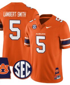 Lambert Smith Jersey 5 Auburn Tigers Alabama Patch Vapor Stitched Orange