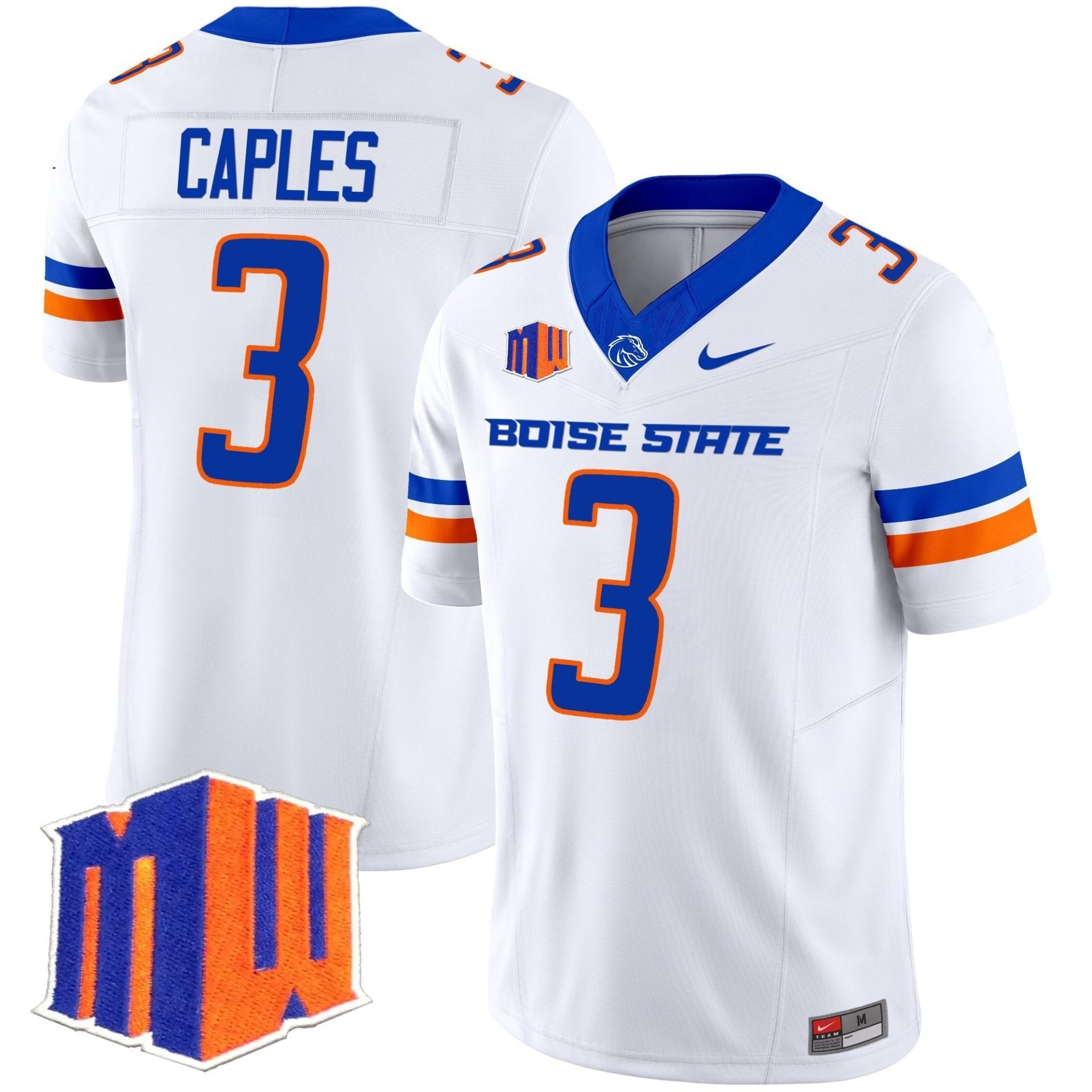 Latrell Caples Jersey #3 Boise State Broncos 2025 Vapor Stitched - Image 2