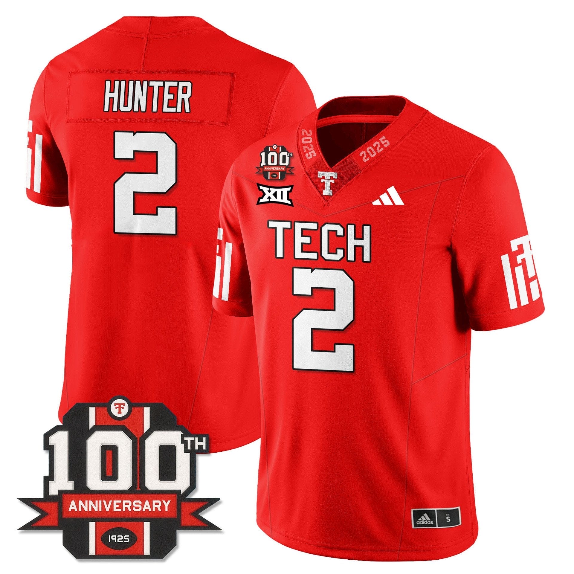 Lee Hunter Jersey #2 Texas Tech Football 100th Anniversary Stitched 3 Lee Hunter Jersey #2 Texas Tech Football 100th Anniversary Stitched - Image 3