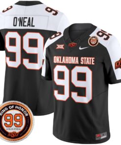 Leslie O'neal Jersey #99 Oklahoma State Cowboys 2025 Leslie O'neal Patch 7 Leslie O neal Jersey 99 Oklahoma State Cowboys 2025 Leslie O neal Patch Black Alter