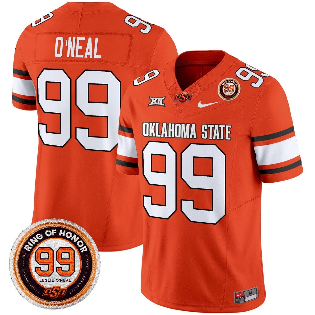 Leslie O'neal Jersey #99 Oklahoma State Cowboys 2025 Leslie O'neal Patch 5 Leslie O'neal Jersey #99 Oklahoma State Cowboys 2025 Leslie O'neal Patch - Image 5