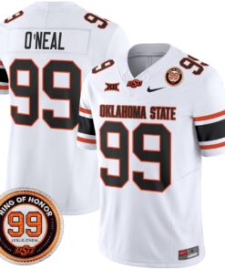 Leslie O'neal Jersey #99 Oklahoma State Cowboys 2025 Leslie O'neal Patch 6 Leslie O neal Jersey 99 Oklahoma State Cowboys 2025 Leslie O neal Patch White a49355de 99d4 4876 a587 3c2bfea7eac0