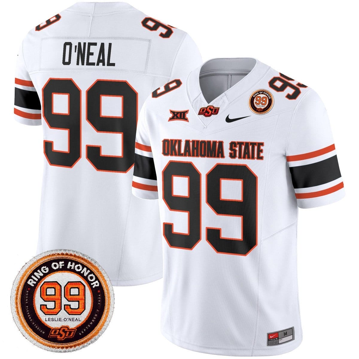 Leslie O'neal Jersey #99 Oklahoma State Cowboys 2025 Leslie O'neal Patch 2 Leslie O'neal Jersey #99 Oklahoma State Cowboys 2025 Leslie O'neal Patch - Image 2