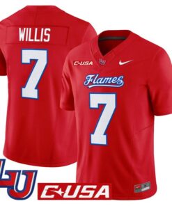 Malik Willis Jersey #7 Liberty Flames 2025 Vapor Limited Stitched 9 Malik Willis Jersey 7 Liberty Flames 2025 Vapor Limited Stitched Red