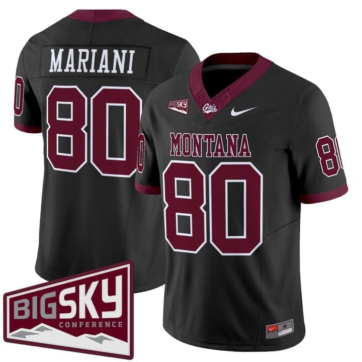 Marc Mariani Jersey #80 Montana Grizzlies 2025 Vapor Stitched 10 Marc MarianD Stitched Black