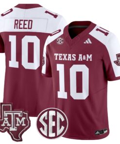 Marcel Reed Jersey 10 Texas A M Aggies 2025 Vapor Stitched Maroon Alternate
